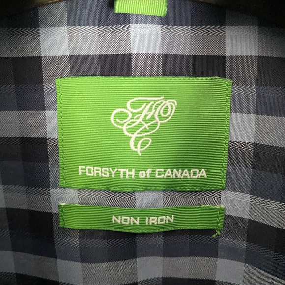 Black and Blue Plaid Dress Shirt - Picture 3 of 3